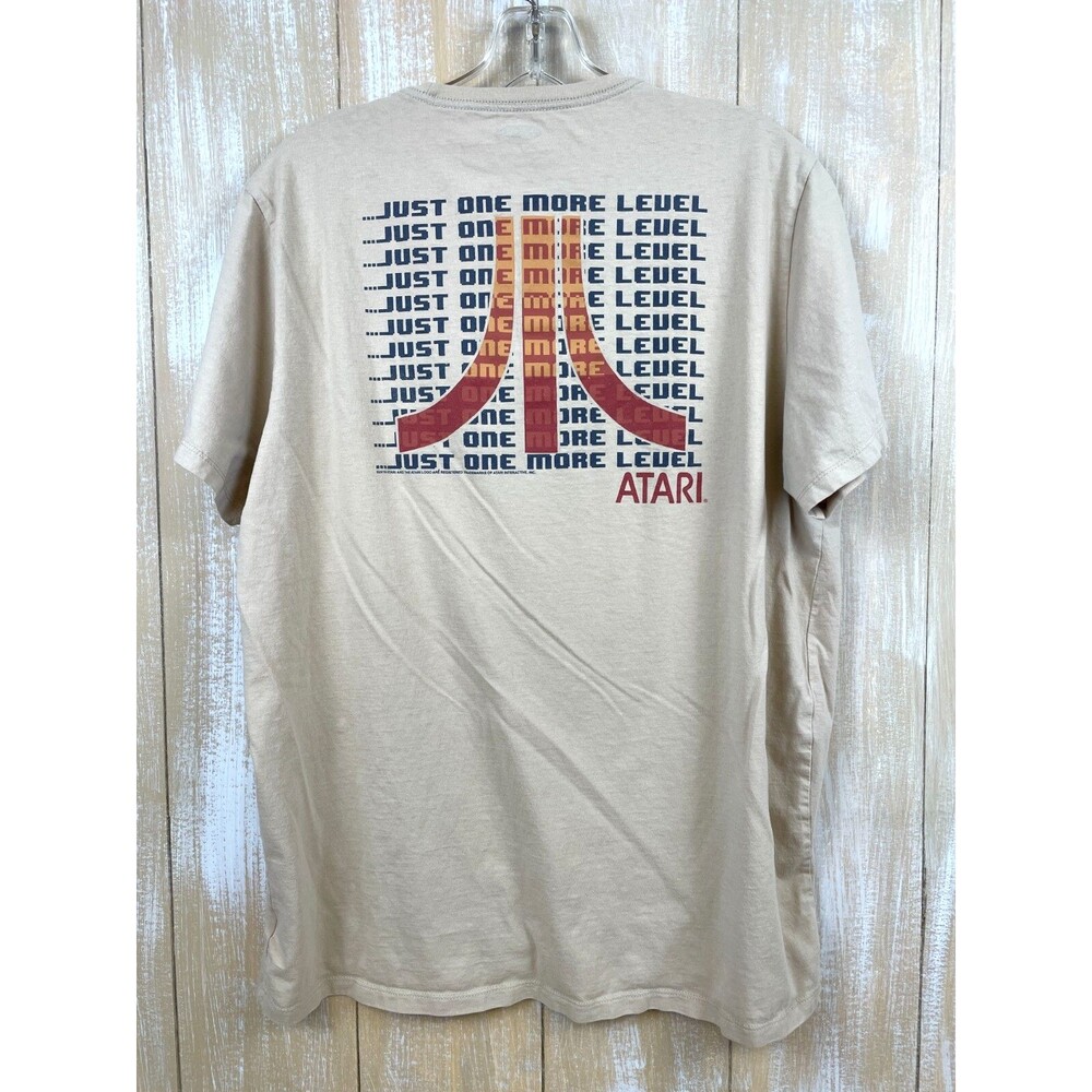 Atari Video Shirt Beige Men's XL Graphic T-shirt Old Navy Just One More Level